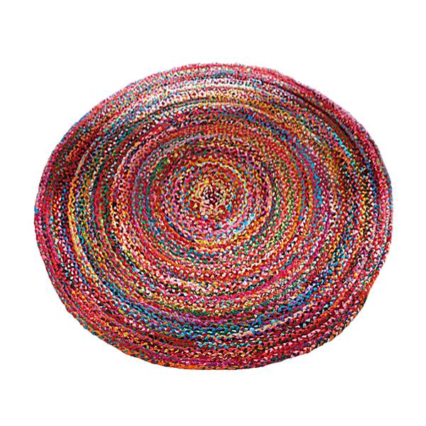Teppich Baumwolle/Polyester - Bunt - 150 cm Ø