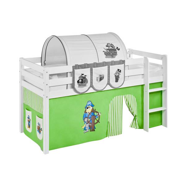 Vorhang Pirat Grün - Baumwollstoff - 198 x 74 x 1 cm