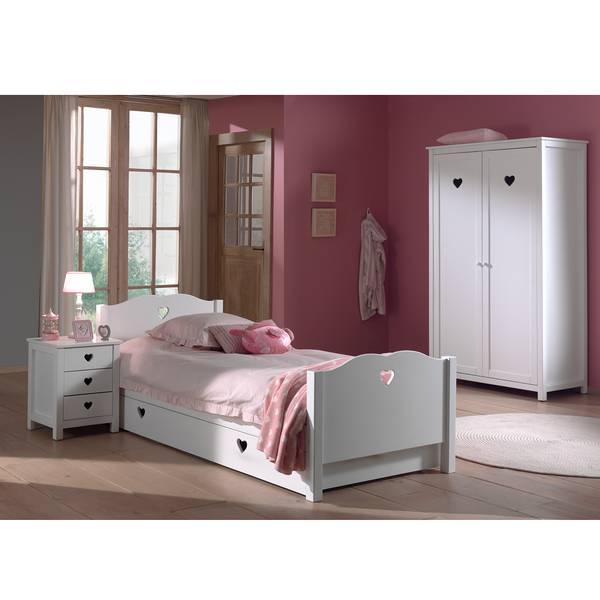 Jugendzimmerkombi Amori II (4-teilig) Weiß