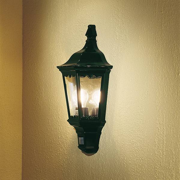 Wandleuchte Firenze mit Bewegungsmelder - Aluminium/Glas - 1-flammig