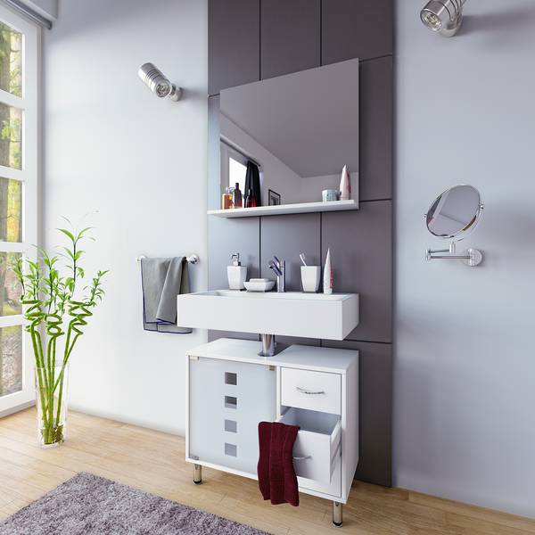 Waschbeckenunterschrank Darola Weiß
