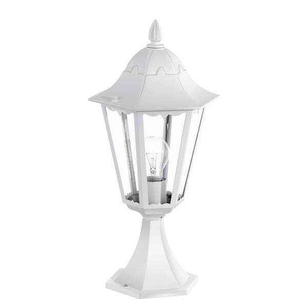 Padverlichting Navedo glas/aluminium - 1 lichtbron - wit