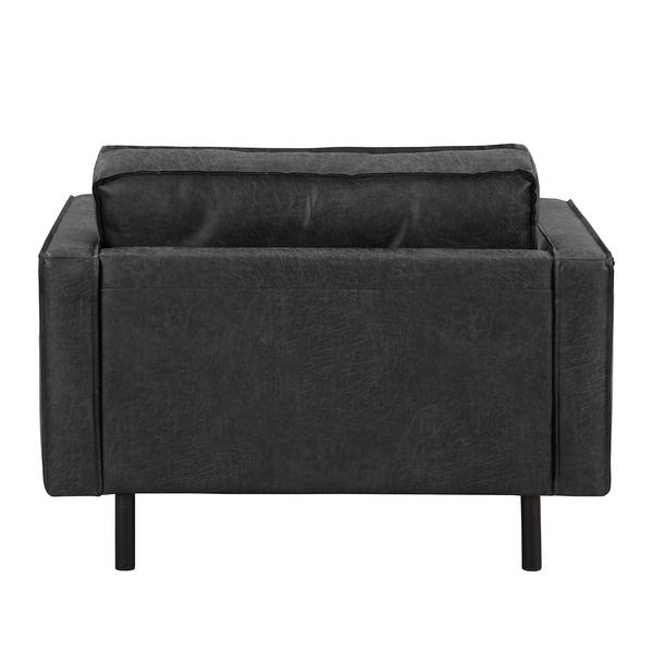 XL-fauteuil FORT DODGE antieke leerlook - microvezel Yaka: zwart