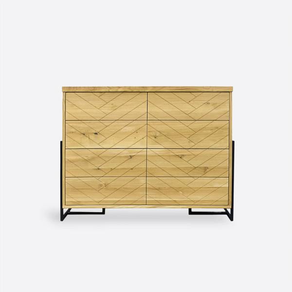 Moderne Kommode aus Eiche CARIN I Braun - Eiche - 130 x 100 x 40 cm