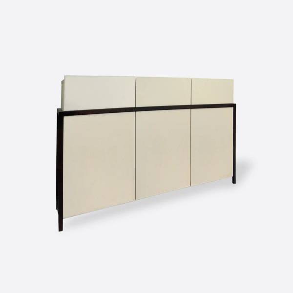 Holzkommode mit Metallfüßen BOSTON I Braun - Eiche - 155 x 100 x 35 cm