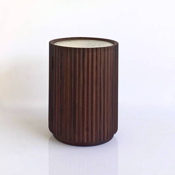 Beistelltisch Franz Braun - Walnuss - 42 x 55 x 42 cm