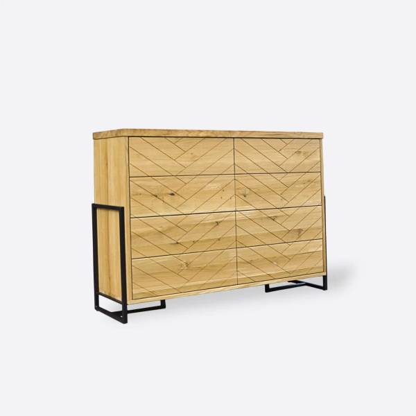 Moderne Kommode aus Eiche CARIN I Braun - Eiche - 130 x 100 x 40 cm