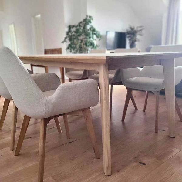 Eichenholztisch aus Massivholz TOSCANIA 160 x 90 cm