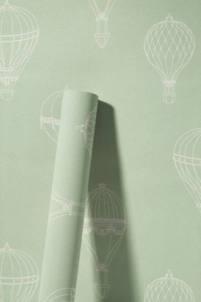 Vliestapete Gentle Voyage Grün - Fleece - Vinyl - 53 x 1005 x 1 cm