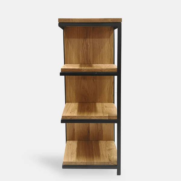 Bücherregal aus Holz und Metall HUGON Braun - Eiche - 140 x 87 x 30 cm