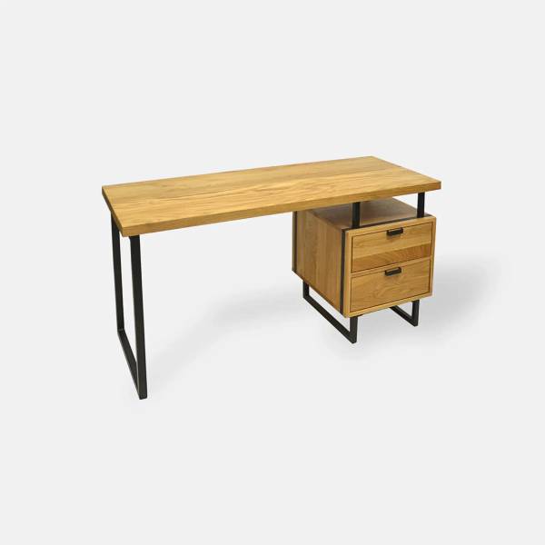 Schreibtisch aus Eichenholz Büro HUGON Braun - Eiche - 140 x 75 x 60 cm