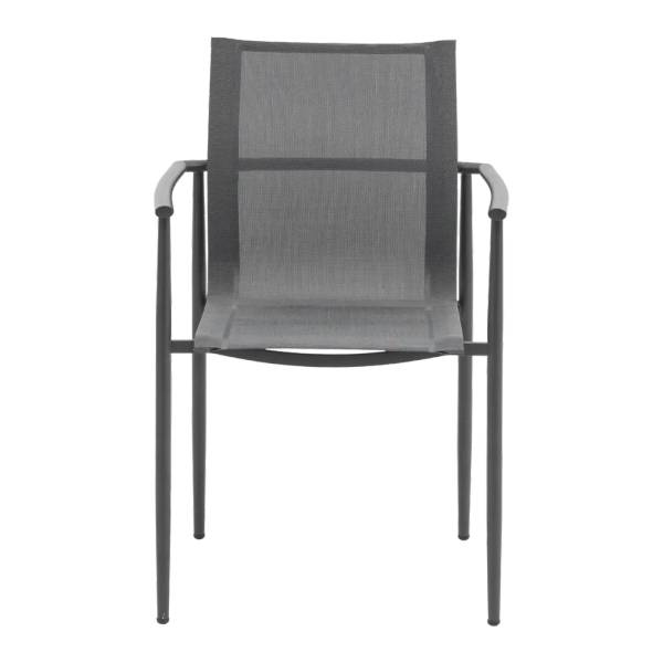Gartenstuhl Monza Grau - Textil - 57 x 86 x 56 cm