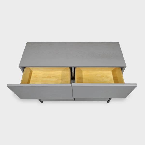 Designer Kommode fürs Wohnzimmer BOSTON Braun - Eiche - 105 x 100 x 35 cm