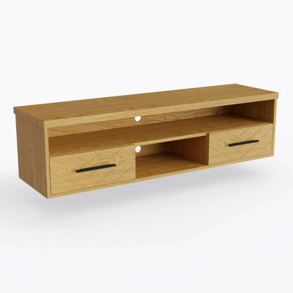 TV-Wand aus Eiche zum Wohnzimmer CARIN Braun - Eiche - 170 x 45 x 45 cm