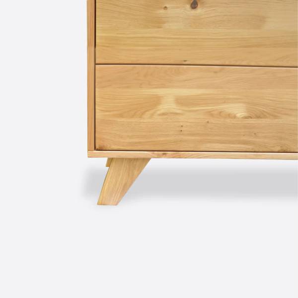 Eichen Kommode mit 3 Schubladen NESS Braun - Eiche - 120 x 90 x 45 cm