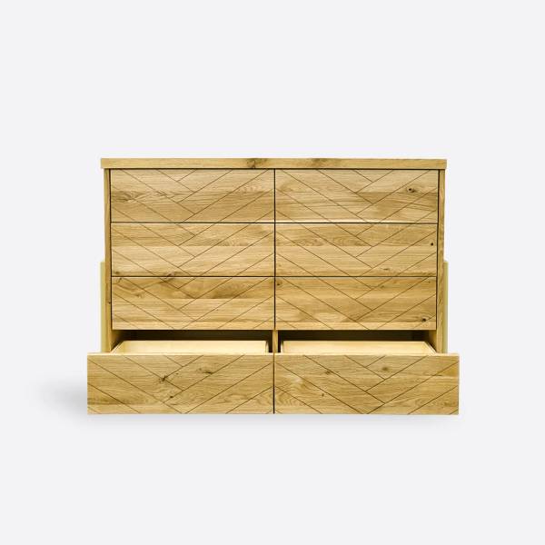 Moderne Kommode aus Eiche CARIN I Braun - Eiche - 130 x 100 x 40 cm