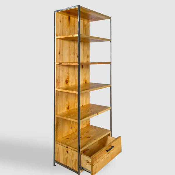 Regal für das Wohnzimmer Braun - Eiche - Kiefer - Wildeiche - 70 x 180 x 40 cm