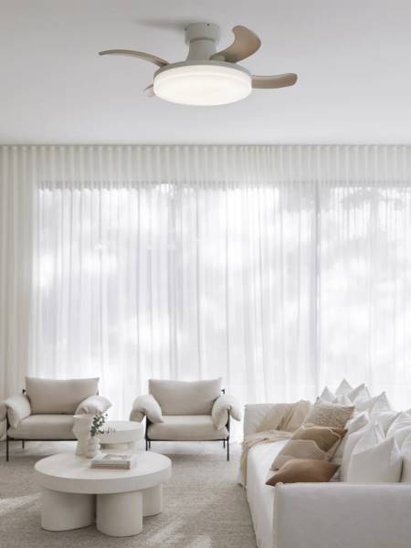Deckenventilator Orbit Cremeweiß - Weiß