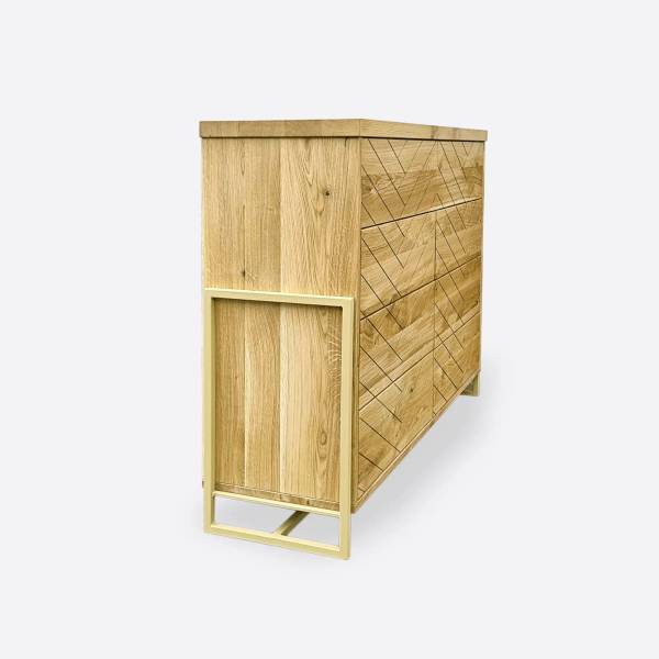 Moderne Kommode aus Eiche CARIN I Braun - Eiche - 130 x 100 x 40 cm