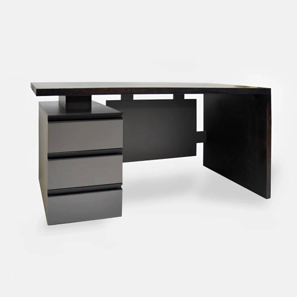 Schreibtisch mit Schubladen BOSS Braun - Eiche - 140 x 75 x 70 cm
