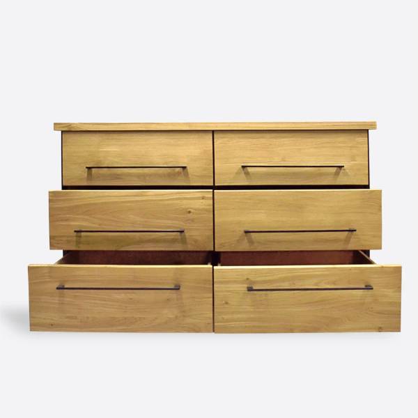 Kommode im industriellen Stil HUGON II Braun - Eiche - 165 x 96 x 55 cm