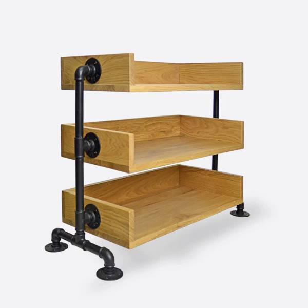 Schuhregal aus Massivholz DENAR 1 Braun - Eiche - 85 x 60 x 35 cm