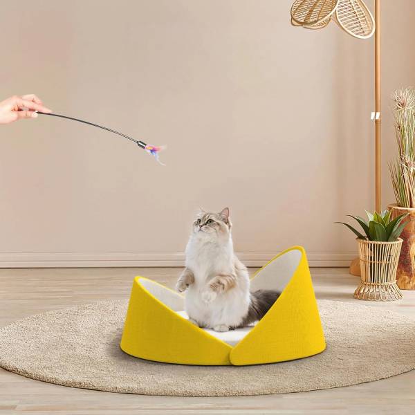 Katzenbett MUSCHEL Gelb