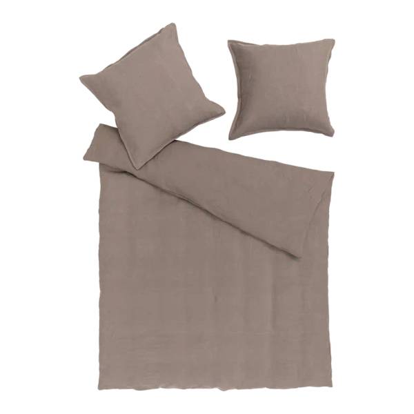 Housse de duvet LINDAU Marron - 240 x 240 cm