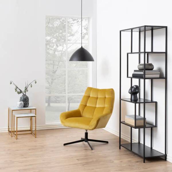 Couchtisch Katori (2er-Set) Glas / Eisen - Marmor Weiß Dekor / Gold
