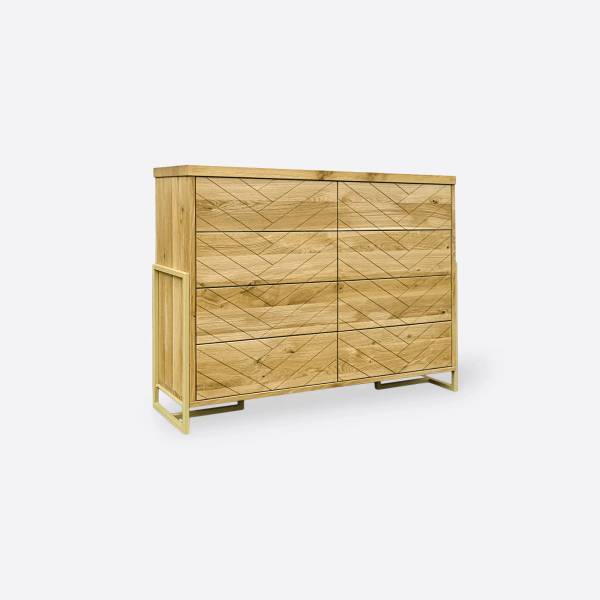 Moderne Kommode aus Eiche CARIN I Braun - Eiche - 130 x 100 x 40 cm