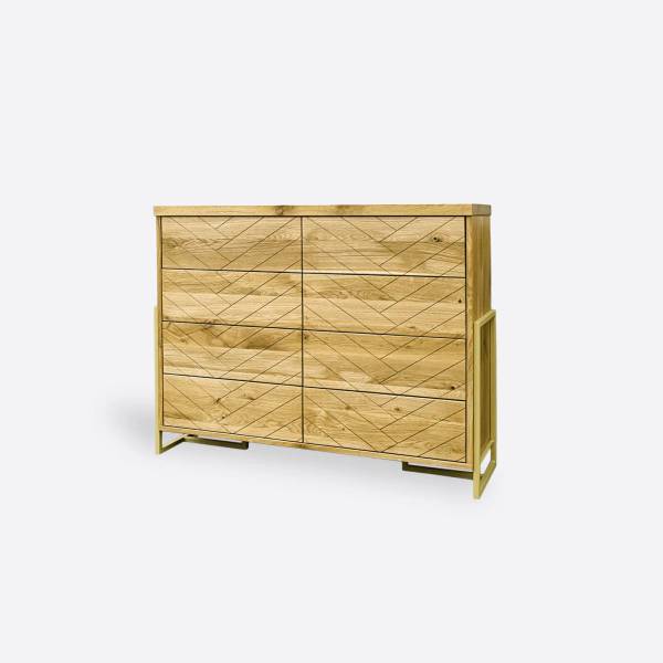 Moderne Kommode aus Eiche CARIN I Braun - Eiche - 130 x 100 x 40 cm