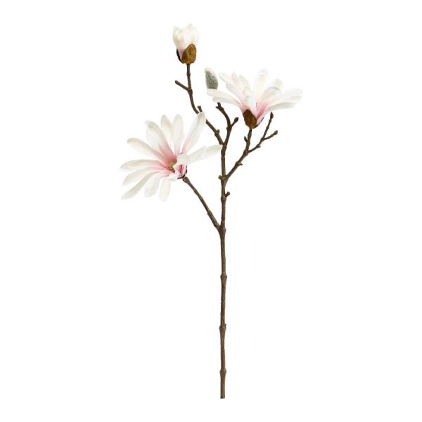 Fleurs artificielles Magnolia Blanc - Matière plastique - 46 x 1 x 46 cm