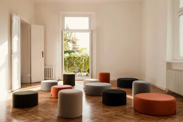 Hocker FOLK Beige - 70 x 25 x 70 cm