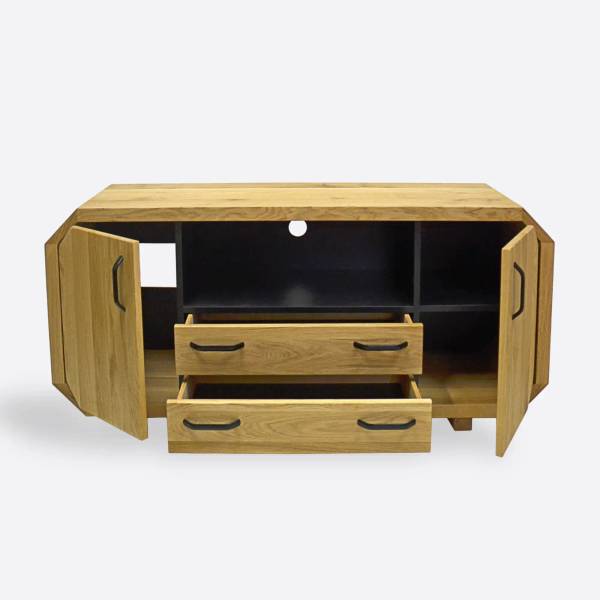 TV-Schrank mit Schubladen OMNIS II Braun - Eiche - 145 x 65 x 40 cm