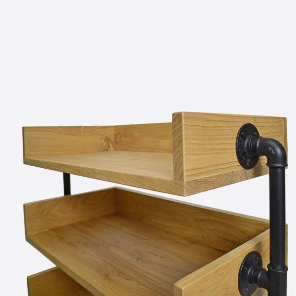 Schuhregal aus Massivholz DENAR 1 Braun - Eiche - 85 x 60 x 35 cm