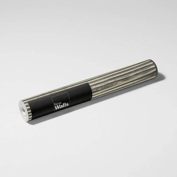 Vliestapete Organic Flow Schwarz - Cremeweiß - Weiß