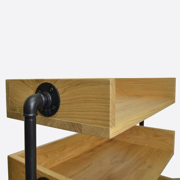 Schuhregal aus Massivholz DENAR 1 Braun - Eiche - 85 x 60 x 35 cm