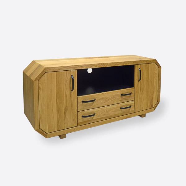 TV-Schrank mit Schubladen OMNIS II Braun - Eiche - 145 x 65 x 40 cm