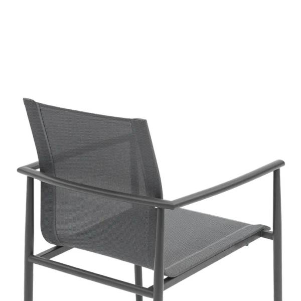 Gartenstuhl Monza Grau - Textil - 57 x 86 x 56 cm