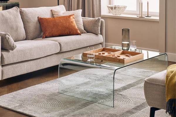 Klubtisch Curvo Glas - 120 x 38 x 70 cm