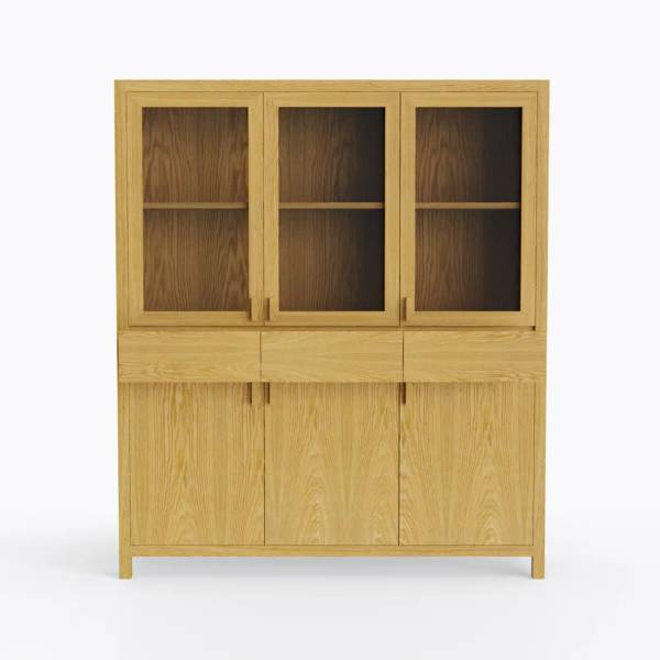Anrichte aus Eiche für Wohnzimmer DAVOS Braun - Eiche - 155 x 170 x 40 cm