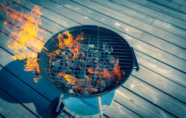 Holzkohlegrill Maxx Schwarz - Metall - 44 x 60 x 42 cm