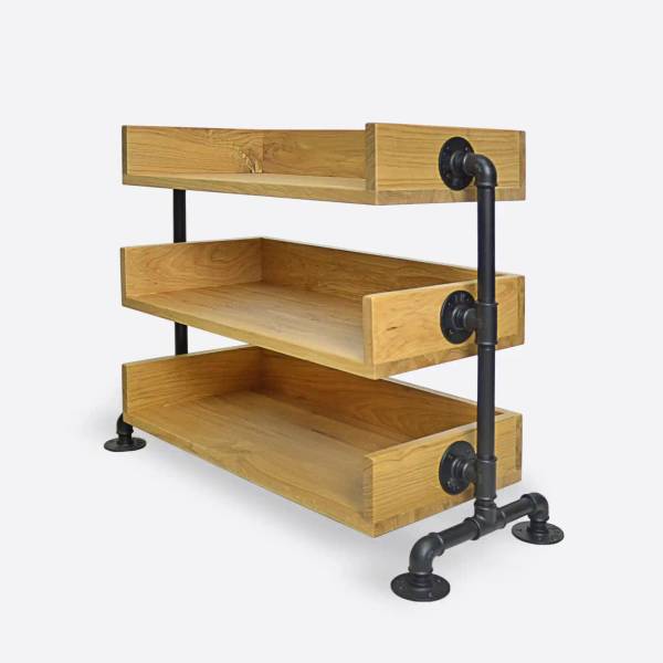 Schuhregal aus Massivholz DENAR 1 Braun - Eiche - 85 x 60 x 35 cm