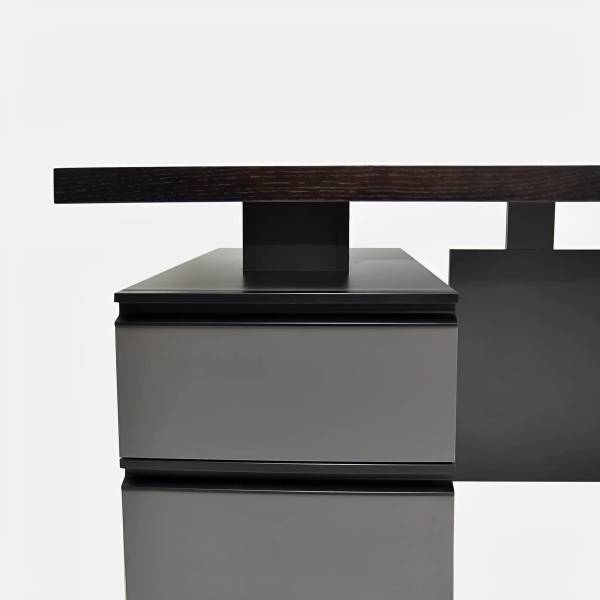 Schreibtisch mit Schubladen BOSS Braun - Eiche - 140 x 75 x 70 cm