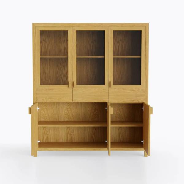 Anrichte aus Eiche für Wohnzimmer DAVOS Braun - Eiche - 155 x 170 x 40 cm