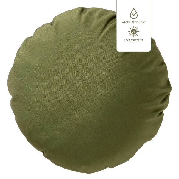 SOL - Outdoorkissen Ø40 cm - wasserabwei Grün - Polyester - 40 x 10 x 40 cm