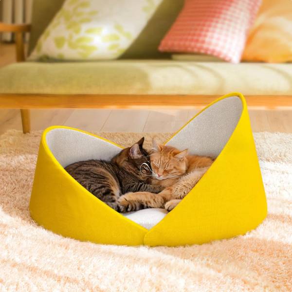 Katzenbett MUSCHEL Gelb