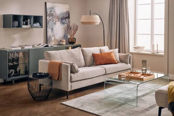 Klubtisch Curvo Glas - 120 x 38 x 70 cm