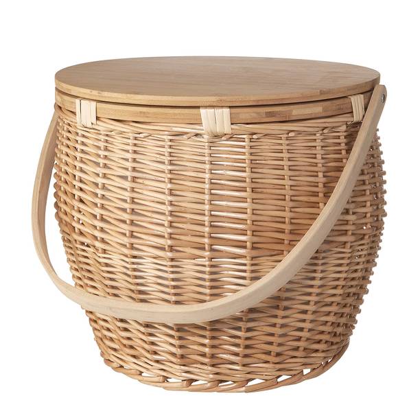 VIGA Holz Picknick-Set - Spielzeug-Korb Mit Zubehör Für Kinder