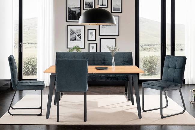 Küchensofa Tilton I 160cm Grau/Dunkelgrau